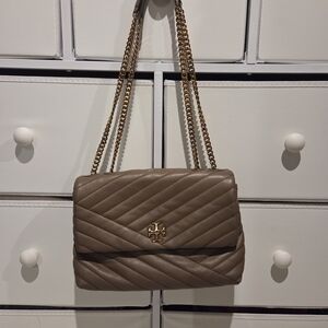 Tory Burch Quilted Brown Shoulder Bag